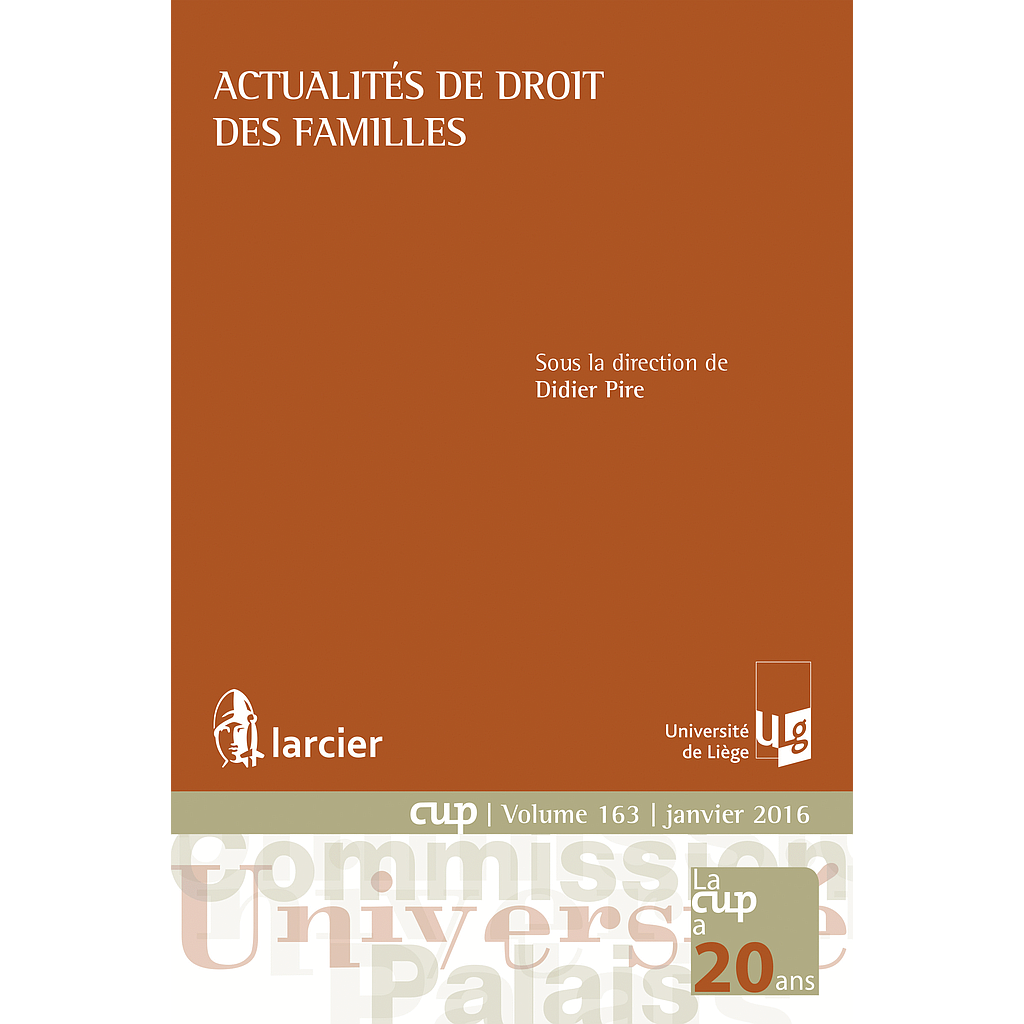 Actualités de droit des familles