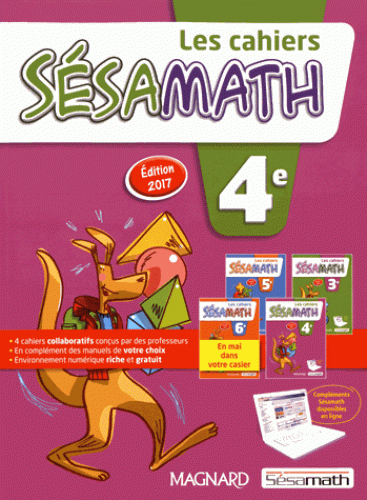 Cahier Sésamath 4e - Livre de l'élève (2021)