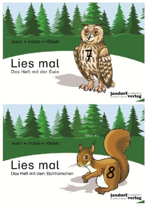 Lies mal!, .7+8, Das Heft mit der Eule / Das Heft mit dem Eichhörnchen, 2 Bde.
