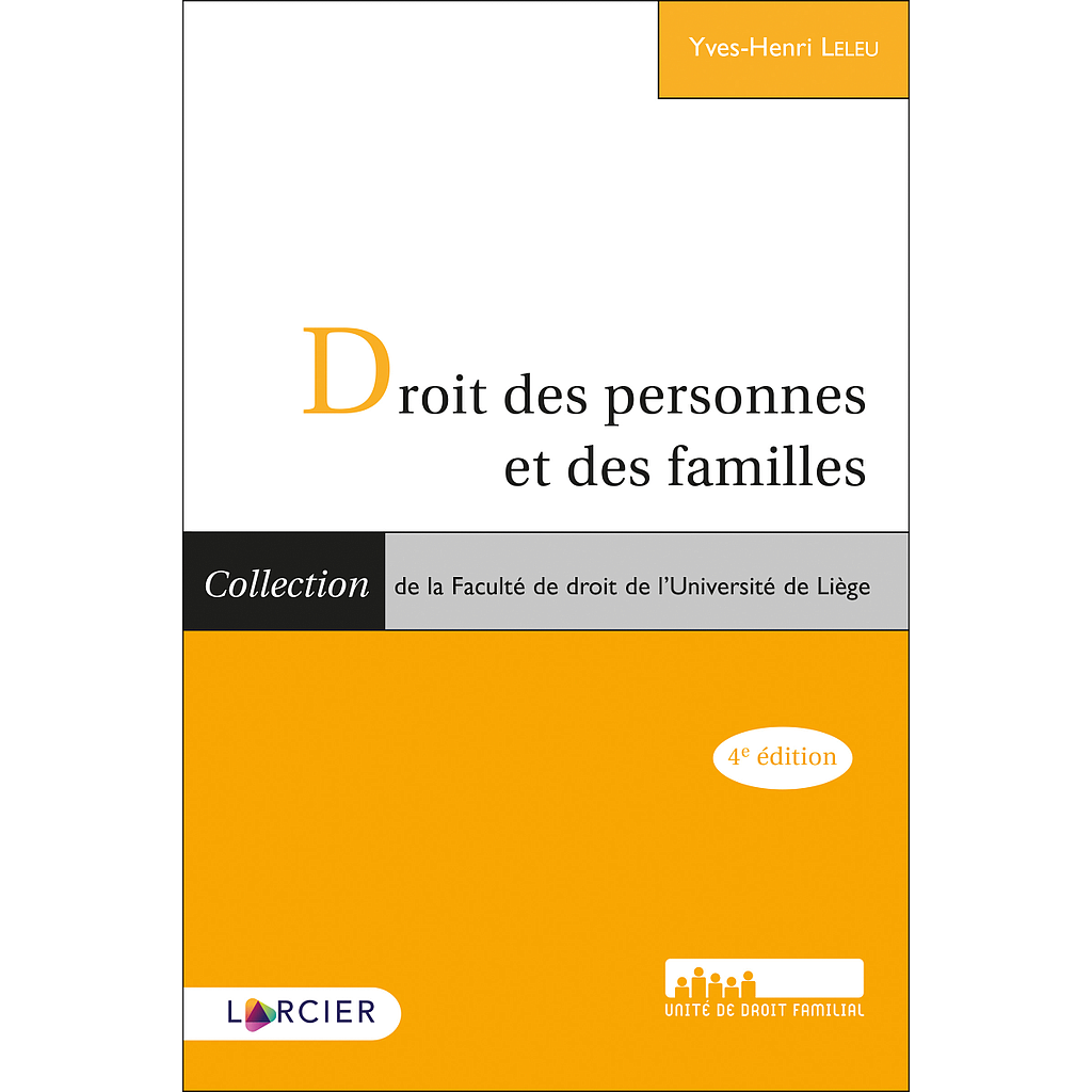 Droit des personnes et des familles - 4ème Edition