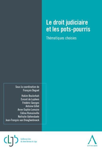 Le droit judiciaire et les pots-pourris - Thematiques choisies