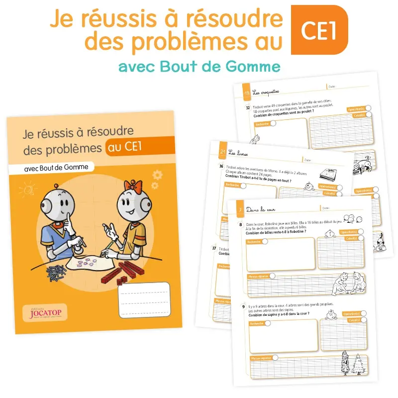 Je réussis a résoudre des problèmes au CE1 avec Bout de Gomme