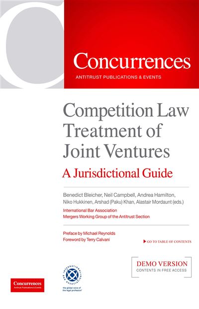 Competition Law Treatment of Joint Ventures - A Jurisdictional Guide