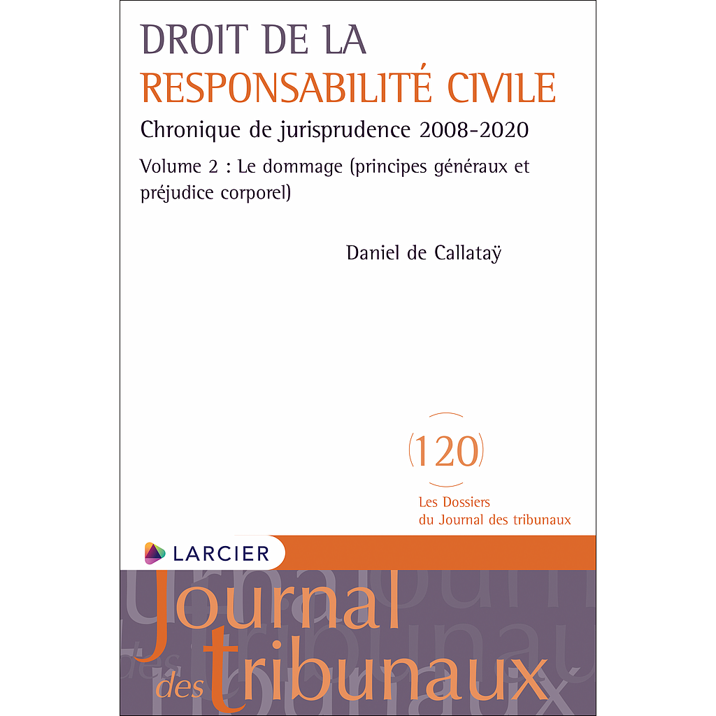 Droit de la responsabilité civile - Chronique de jurisprudence 2008-2020 – Volume 2 : Le dommage (principes généraux et préjudice corporel)