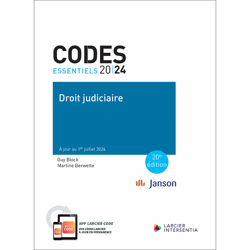 Code essentiel - Droit judiciaire 2024
