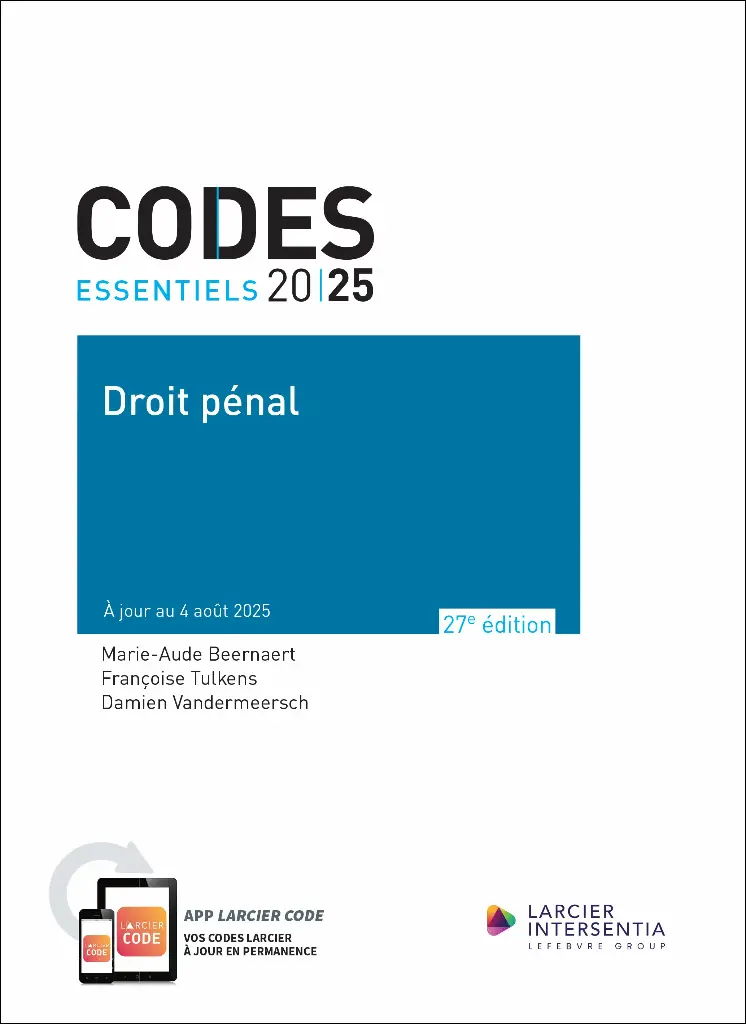 Code essentiel - Droit pénal 2025