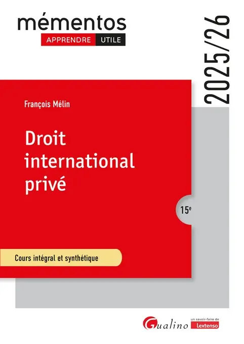 Droit international privé -15ème Edition