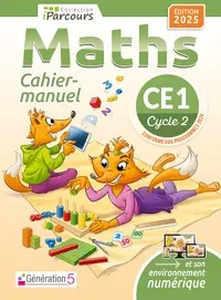 Cahier-manuel iParcours maths CE1 (édition 2025)