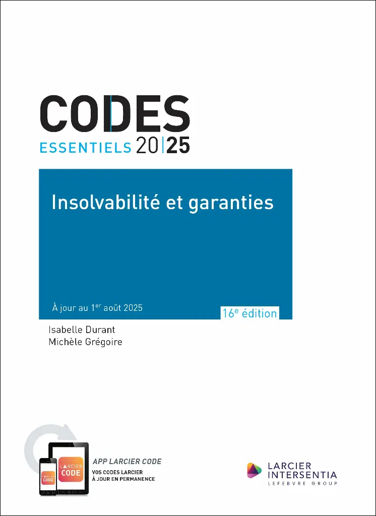 Code essentiel - Insolvabilité et garanties 2025