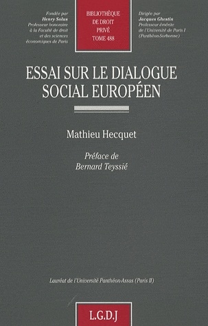 [9782275032498] Essai sur le dialogue social européen