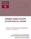 [9782917613023] Afrique-France-Europe: les sentiers de l'avenir