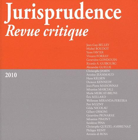 [9782915797602] Jurisprudence revue critique 2010