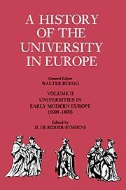 [9780521361064] A History of the University in Europe - Volume 2: Universities in Early Modern Europe (1500–1800) - Hardback