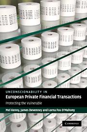 [9780521190534] Unconscionability in European Private Financial Transactions