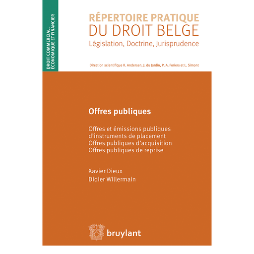 [9782802744184] Offres publiques d'acquisition, de reprise et d'instruments de placement