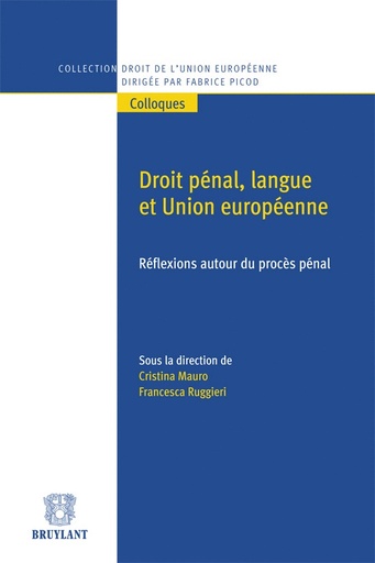 [9782802737926] Droit pénal, langue et Union européenne