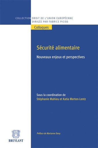 [9782802740995] Sécurité alimentaire - Nouveaux enjeux et perspectives