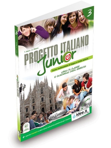 [9789606930348] Progetto italiano Junior 3 (Libro di classe & Quaderno degli esercizi) + DVD Video