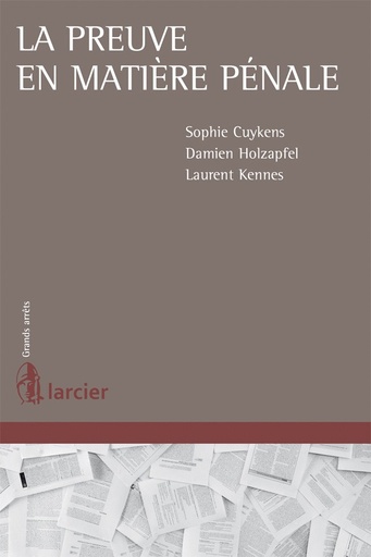 [9782804452759] La preuve en matière pénale