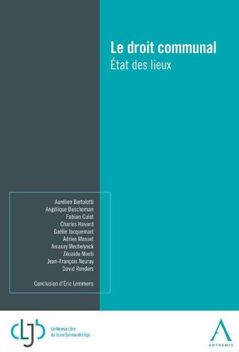 [9782874559655] Le droit communal - État des lieux