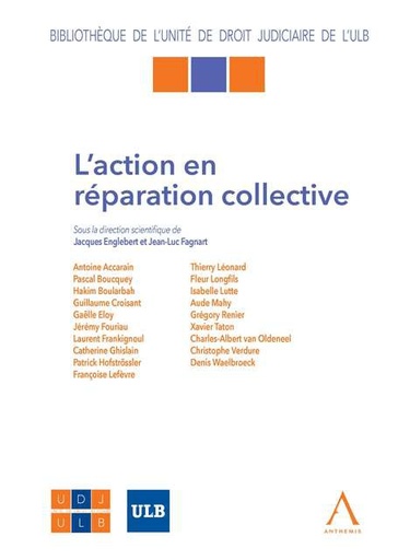 [9782874559839] L'action en réparation collective