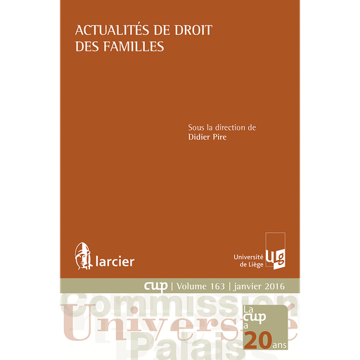 [9782804486426] Actualités de droit des familles