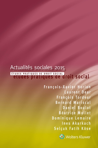 [9789046575178] Actualités sociales 2015