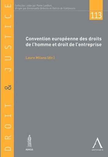 [9782807200791] Convention européenne des droits de l'homme et droit de l'entreprise