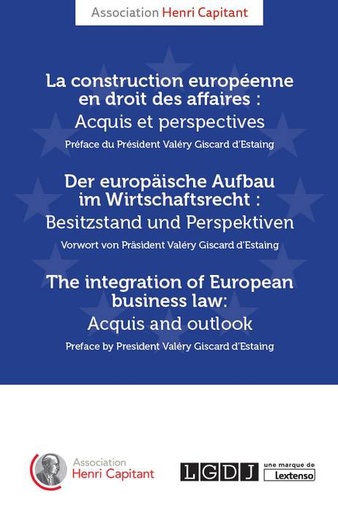 [9782275055046] La construction européenne en droit des affaires : acquis et perspectives