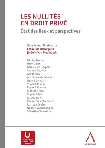 [9782807202238] Les nullités en droit privé - Etat des lieux et perspectives