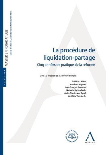[9782807203389] La procédure de liquidation-partage - Cinq années de pratique de la réforme