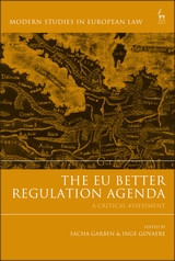 [9781509917334] The EU Better Regulation Agenda - A Critical Assessment