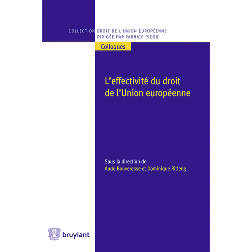 [9782802759232] L'effectivité du droit de l'Union européenne