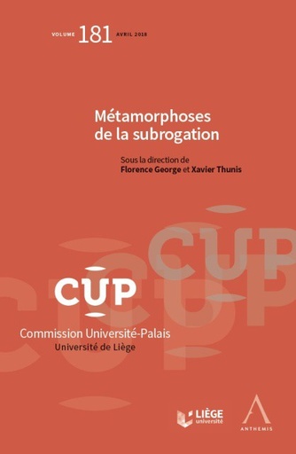 [9782807203723] Métamorphoses de la subrogation