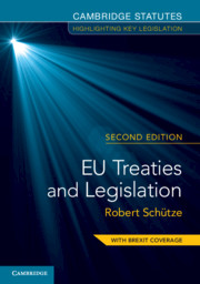 [9781108456593] EU Treaties and Legislation - 2nd Edition