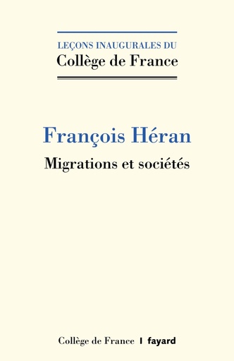 [9782213711737] Migrations et sociétés