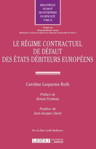 [9782275062150] Le régime contractuel de défaut des États débiteurs européens