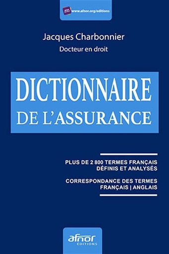 [9782124656493] Dictionnaire de l'assurance