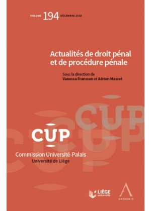 [9782807205505] Actualités de droit pénal et de procédure pénale