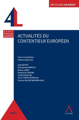 [9782807206335] Actualités du contentieux européen