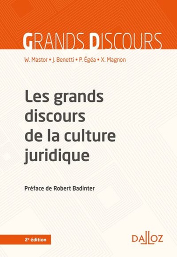 [9782247197163] Les grands discours de la culture juridique - 2ème Edition