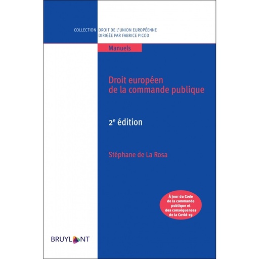 [9782802766995] Droit européen de la commande publique - 2ème Edition