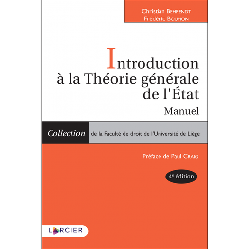 [9782807914018] Introduction à la Théorie générale de l'État - Manuel - 4ème Edition