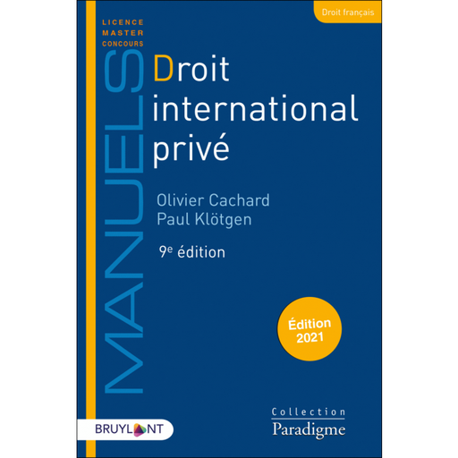 [9782390132905] Droit international privé - 9ème édition 2021