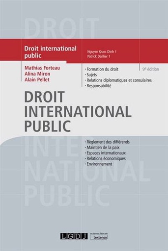 [9782275037103] Droit international public - 9ème Edition