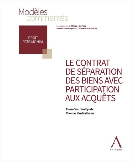 [9782807208117] Le contrat de séparation des biens avec clause de participation aux acquêts