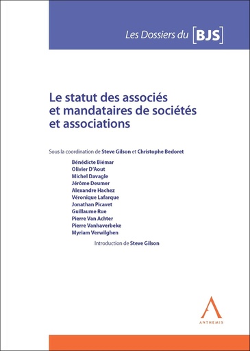 [9782807208391] Le statut des associés et mandataires de sociétés et associations