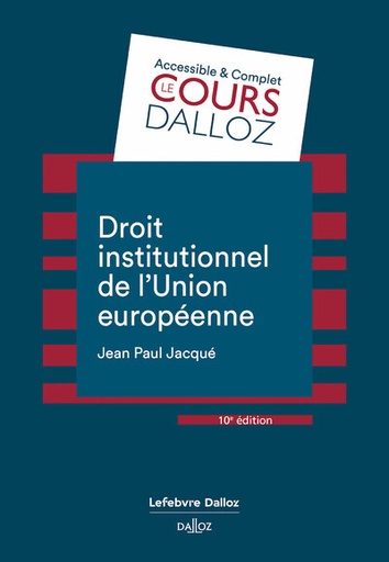 [9782247204212] Droit institutionnel de l'Union européenne - 10ème Edition