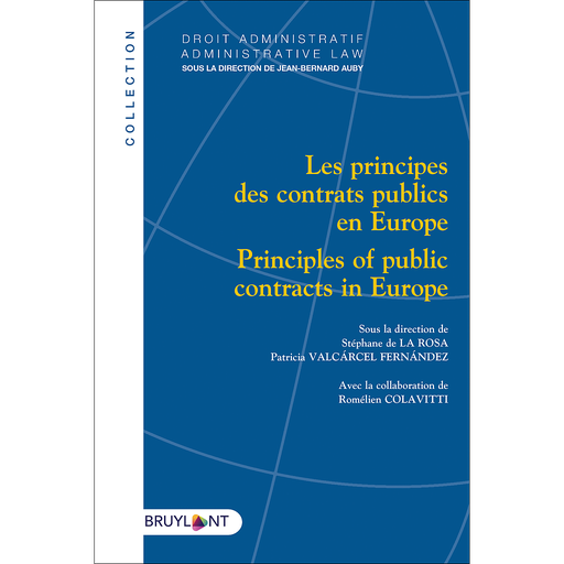 [9782802767633] Les principes des contrats publics en Europe / Principles of public contracts in Europe - 1re édition 2022