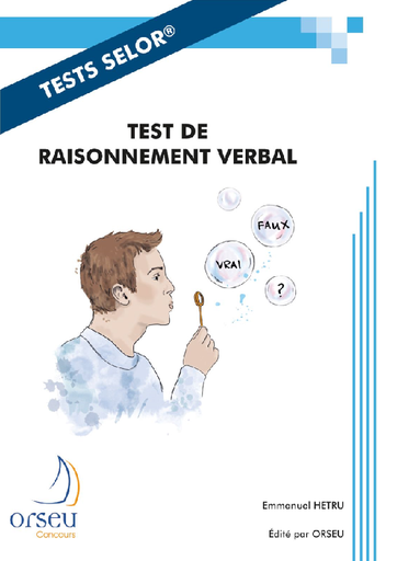 [9782918796336] Test de raisonnement Verbal - Tests Selor